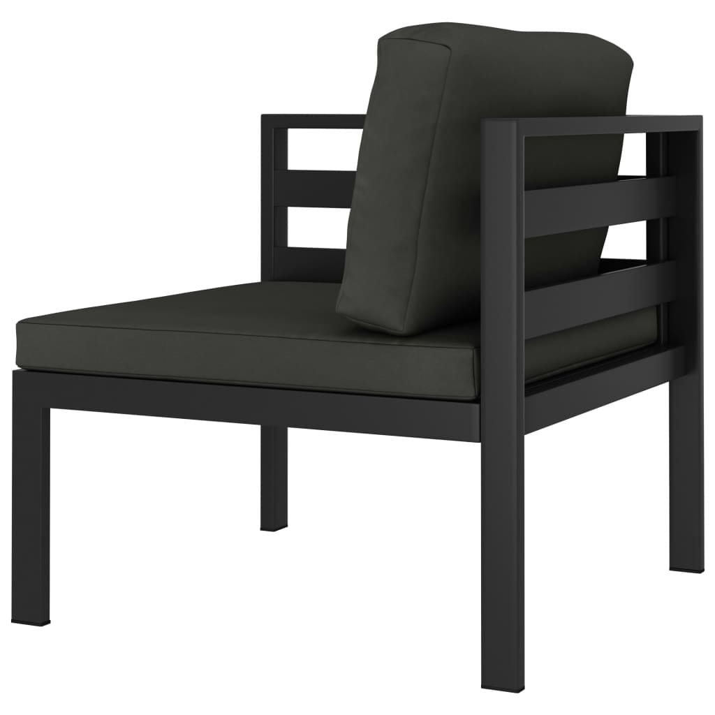 Sectional Corner Sofa 1 pc with Cushions Aluminum Anthracite - Image 5