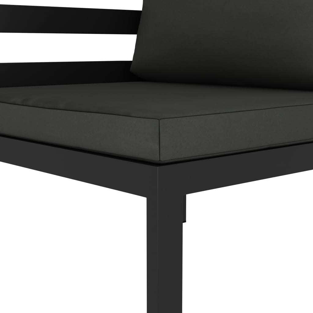 Sectional Corner Sofa 1 pc with Cushions Aluminum Anthracite - Image 6
