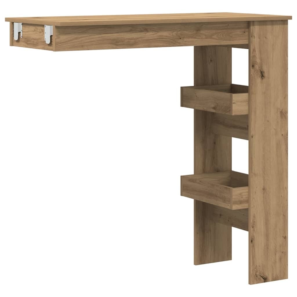 Wall Bar Table Artisan Oak 40.2"x17.7"x40.7" Engineered Wood - Image 2