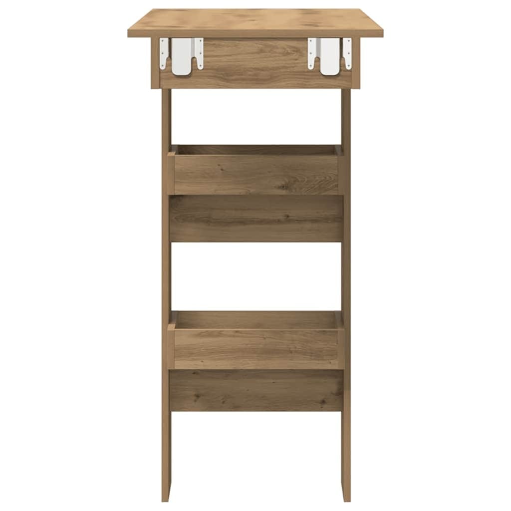 Wall Bar Table Artisan Oak 40.2"x17.7"x40.7" Engineered Wood - Image 5