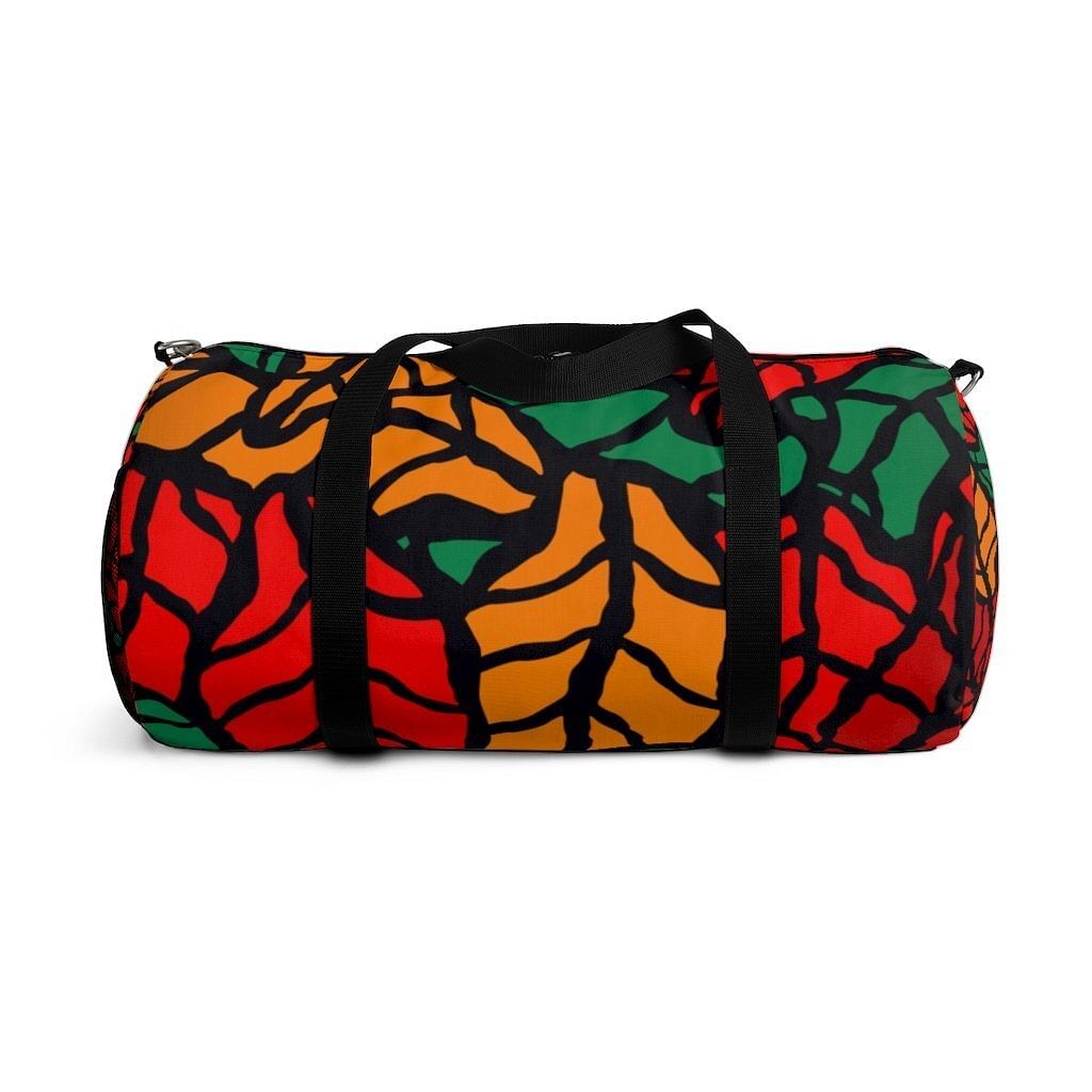Duffel Bag Carry Luggage Autumn Red Leaves