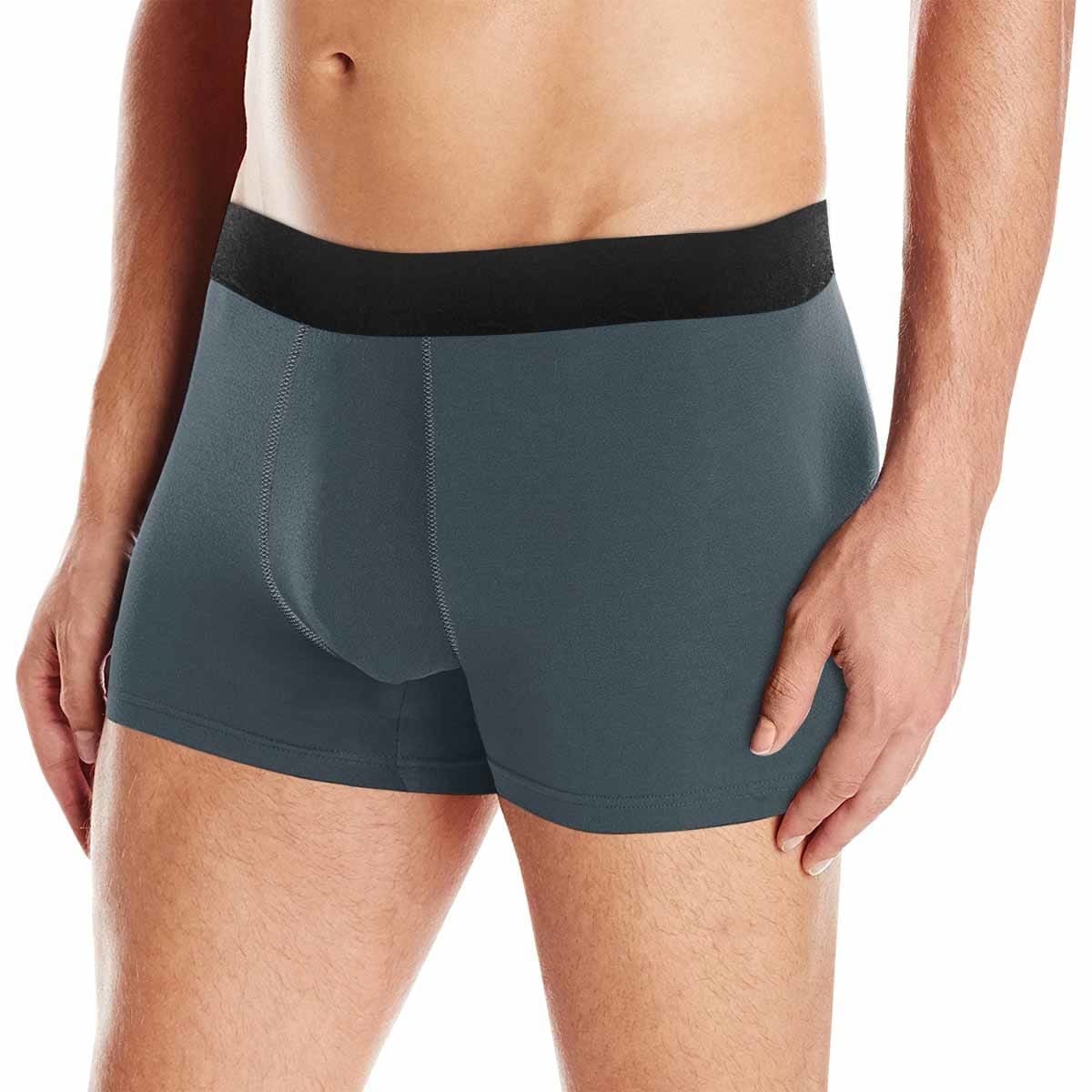 Mens Boxer Briefs Underwear Charcoal Black