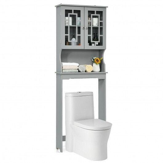 Bathroom Spacesaver Over the Toilet Door Storage Cabinet