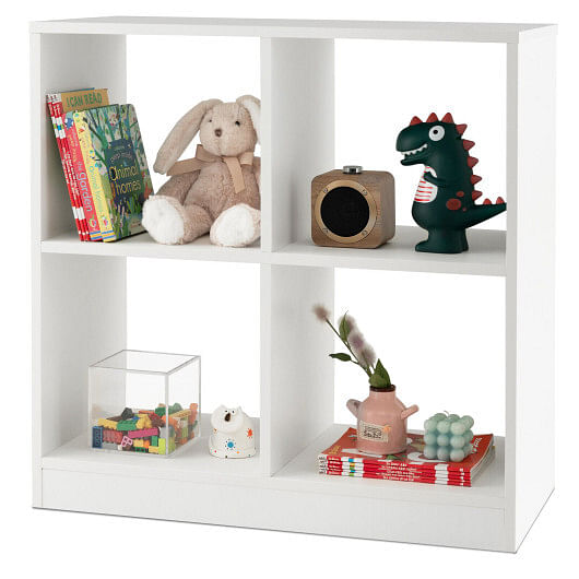 4-Cube Kids Bookcase with Open Shelves