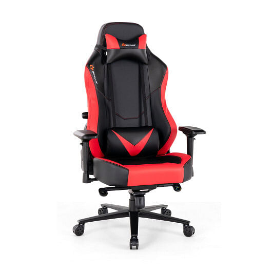 360?° Swivel Computer Chair with Casters for Office Bedroom-Red