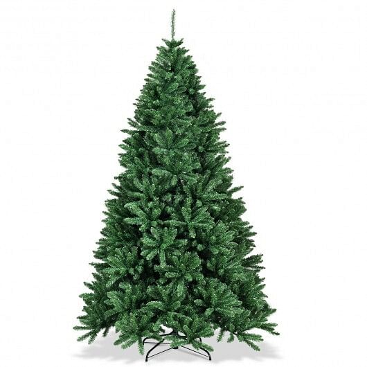 7.5 Feet Artificial Christmas Tree with Folding Metal Stand