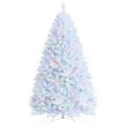8 Feet Artificial Christmas Tree with 1636 Iridescent Branch Tips