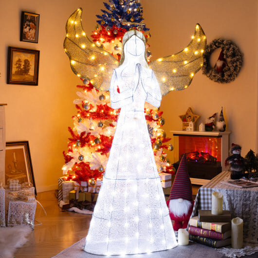 5 ft Festive Pre-Lit Angel with Halo and 150 LED Lights - Image 2