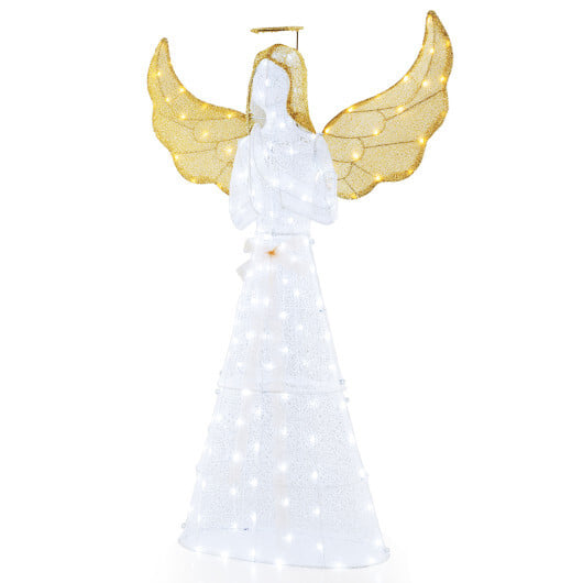5 ft Festive Pre-Lit Angel with Halo and 150 LED Lights - Image 4