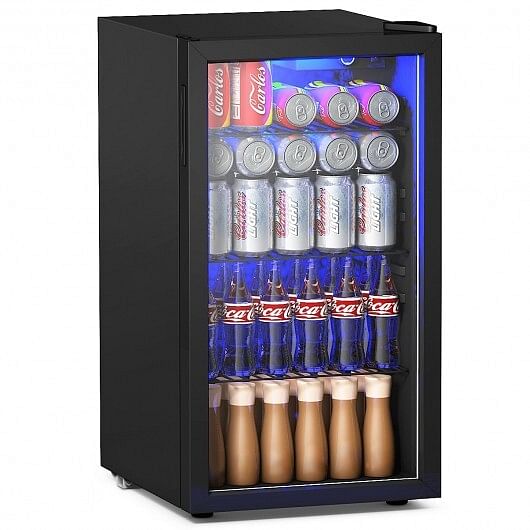 120 Can Beverage Mini Refrigerator with Glass Door