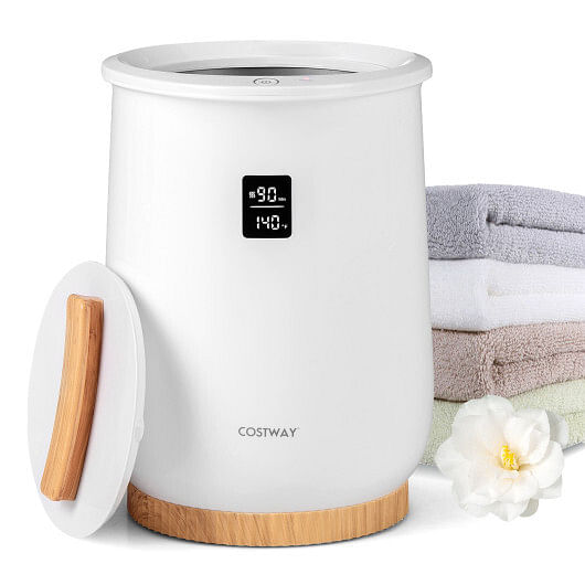 20L Large Heated Towel Warmer with LED Display and Button Control-White