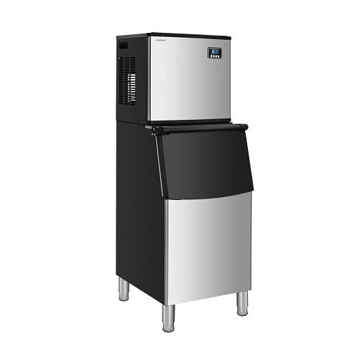 353LBS/24H Split Commercial Ice Maker with 198 LBS Storage Bin