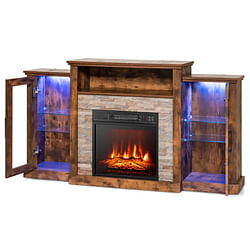Category: Dropship Home, Garden & Furniture, SKU #FP10181US, Title: Fireplace? TV Stand with 16-Color Led Lights for TVs up to 65 Inch