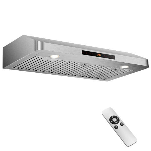 35.5/29.5 Inch Under Cabinet Range Hood 900 CFM Kitchen Vent with 4 Fan Speed-29.5 inches