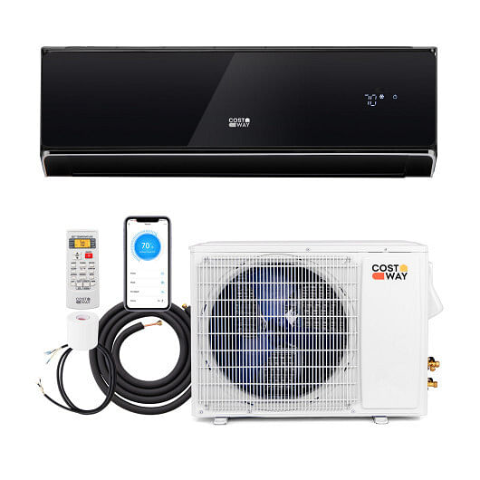 Energy Star Certified 18000 BTU 21 SEER2 208-230V Mini Split Air Conditioner and Heater Black Wifi Enabled