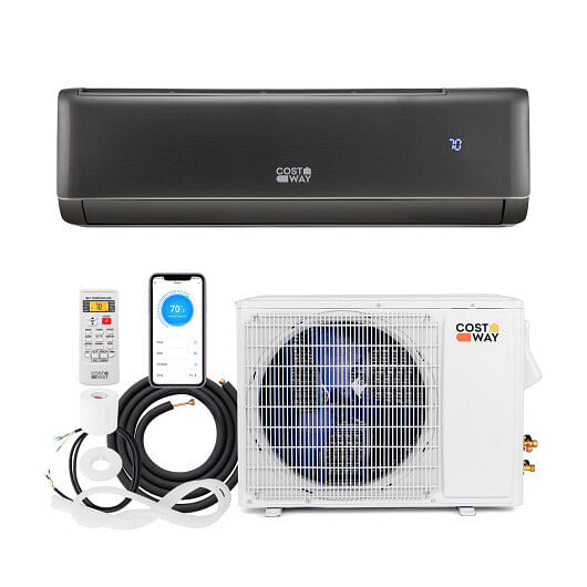 Energy Star Certified 12000 BTU 21 SEER2 208-230V Mini Split Air Conditioner and Heater Gray