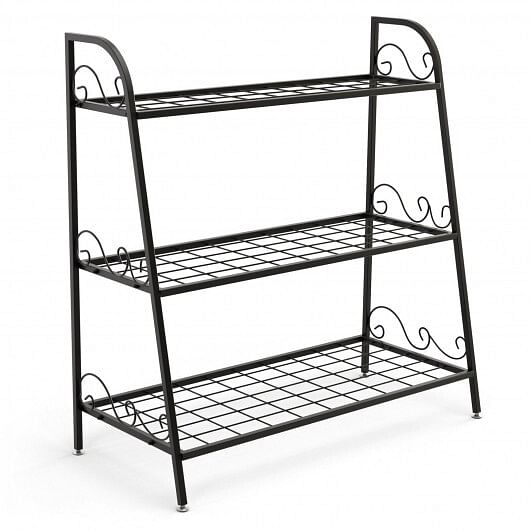 3-Tier Metal Plant Stand Shelf Display Rack for Plants Shoes Flower Pot