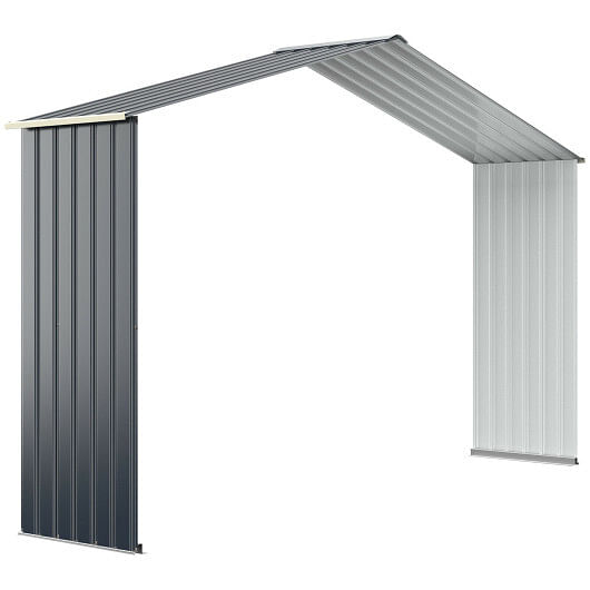 Outdoor Storage Shed Extension Kit for 11.2 Feet Shed-Gray