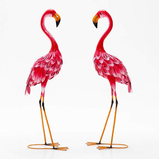 2-Piece Flamingo Garden Statue Set