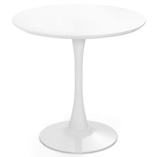 32 Inch Modern Tulip Round Dining Table with MDF Top-White