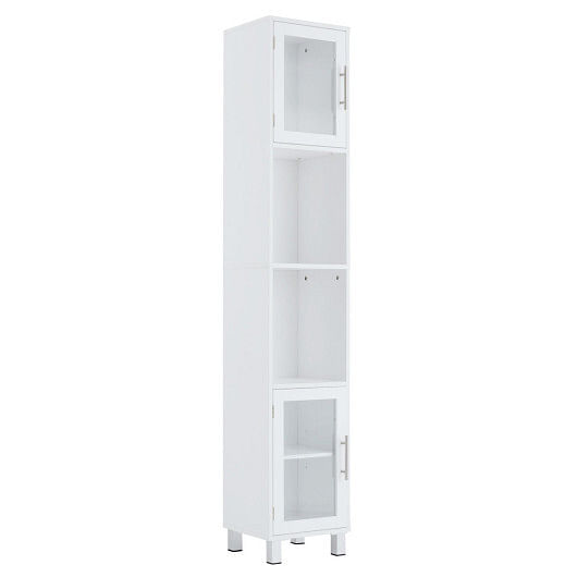 71 Inch Height Wooden Organizer Bathroom Tall Tower Storage Cabinet Unit