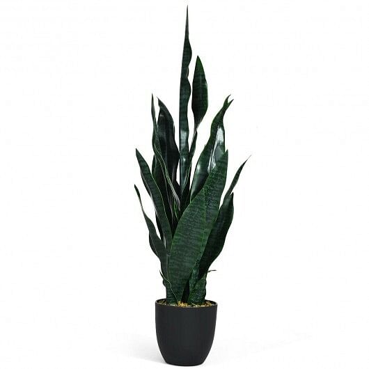 35.5 Inch  Indoor-Outdoor Artificial Fake Snake Plant