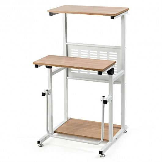 Standing Desk for Small Space Sit Stand Desk with Height Adjustable Desktop