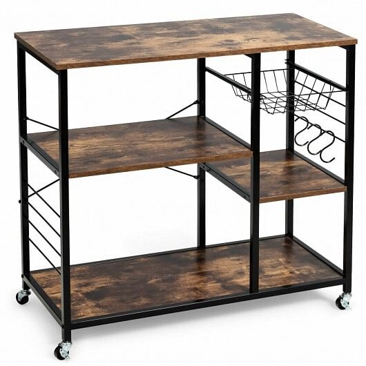 Rolling Industrial Kitchen Baker’s Storage Shelf