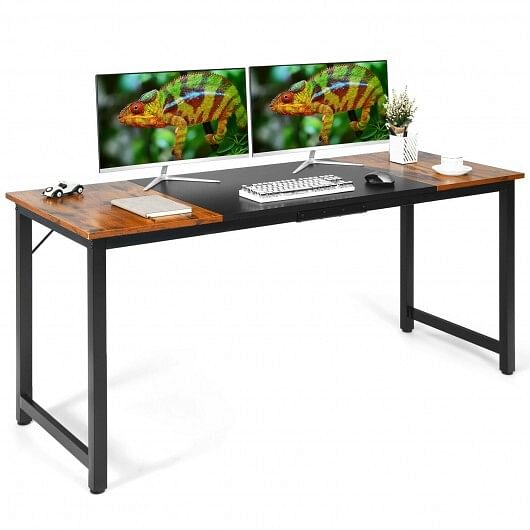 63 Inch Modern Splice Computer Desk with Heavy Duty Steel Frame