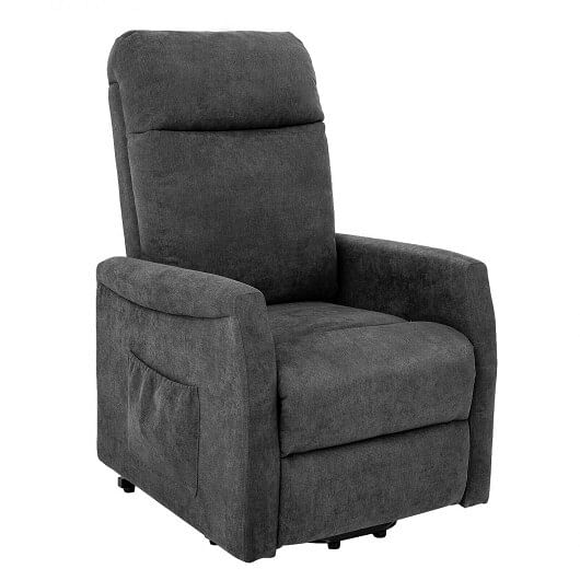 Power Lift Recliner Chair with Remote Control for Elderly-Gray