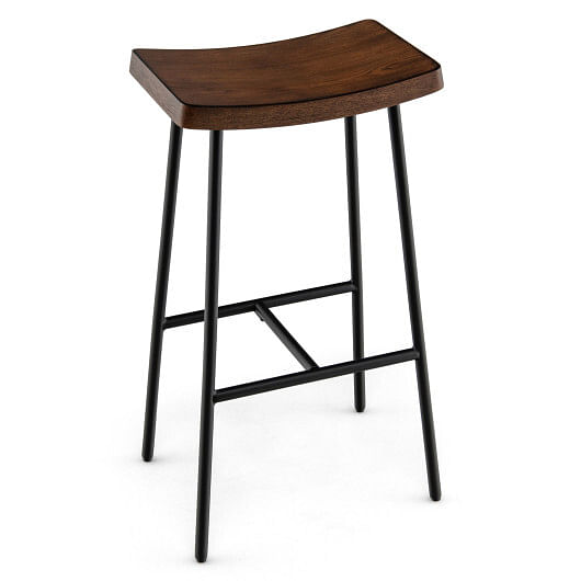 29” Industrial Saddle Bar Stool with Metal Legs-29 inches