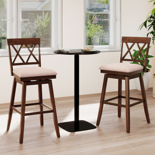 29 Inch Counter Height Barstools with Backrest and Upholstered Seat Cushion for Kitchen Dining Room-29 Inch - Image 7
