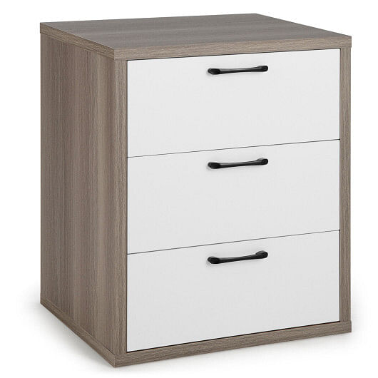 3 Slide-out Drawers Modern Dresser with Wide Storage Space