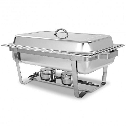 2 Packs Chafing 9 Quart Stainless Rectangular Chafer Buffet