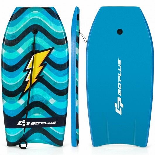 Lightweight Bodyboard with Wrist Leash for Kids and Adults-L