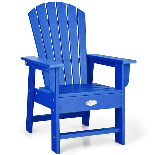 Patio Kids’ Adirondack Chair with Ergonomic Backrest-Blue