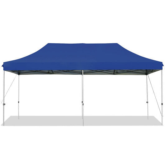 10 x 20 Feet Adjustable Folding Heavy Duty Sun Shelter with Carrying Bag-White