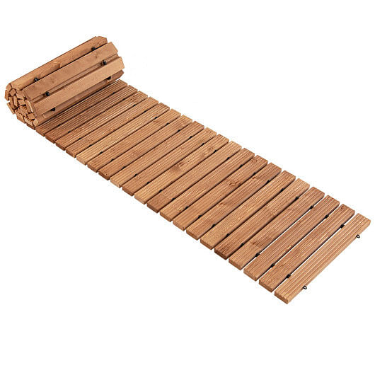 8 Feet Roll-out Weather-Resistant Patio Hardwood Pathway-22 Inch