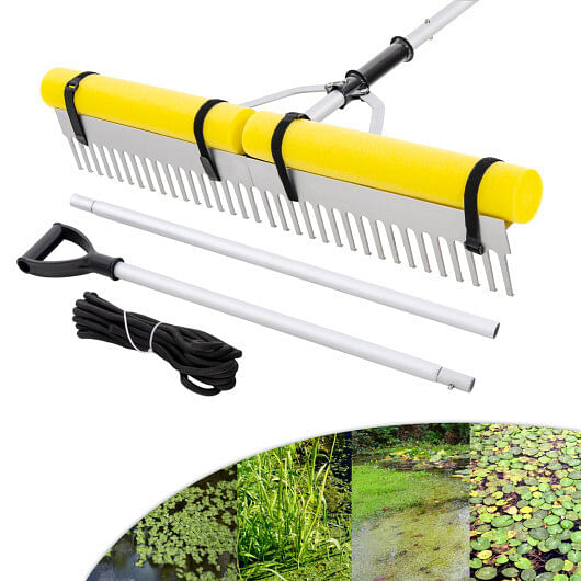 Floating Weed Lake Rake 36″ Aquatic Pond Weed Cutter with Foam Floats