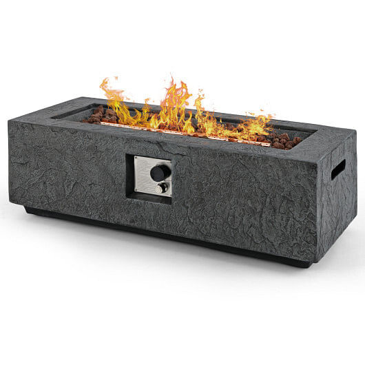 42.5 Inch 50000 BTU Fire Pit Table Set with Stainless Steel Burner