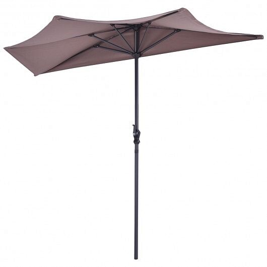 9′ Half Round Patio Umbrella Sunshade without Weight Base