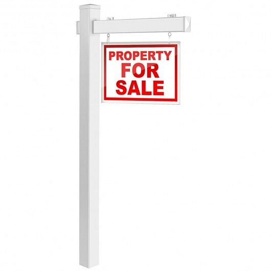 6 Feet Vinyl UPVC Real Estate Sign Post Realtor Yard Sign Post