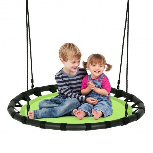 40″ Flying Saucer Round Swing Kids Play Set-Blue