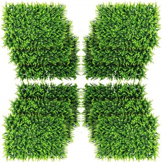 12 Pieces 16 x 24 Inch Artificial Eucalyptus Hedge Plant Privacy Fence Panels