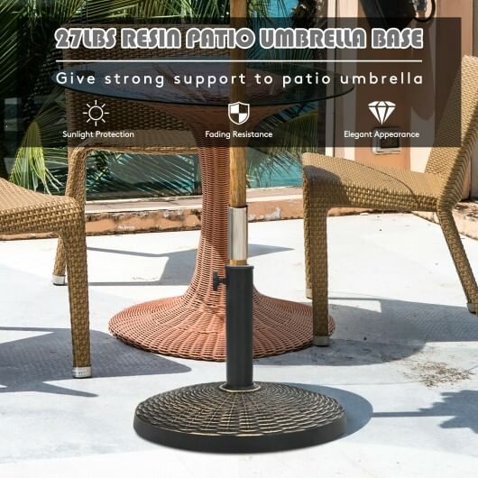 27 lbs Patio Market Umbrella Base Stand - Picture 3 of 5