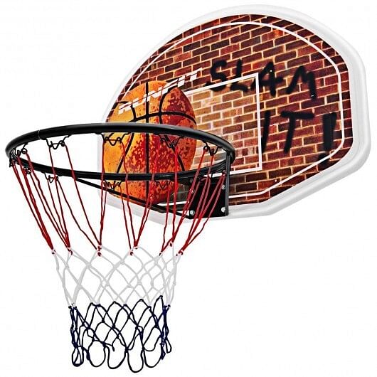 Wall Mounted Fan Backboard with Basketball Hoop and 2 Nets