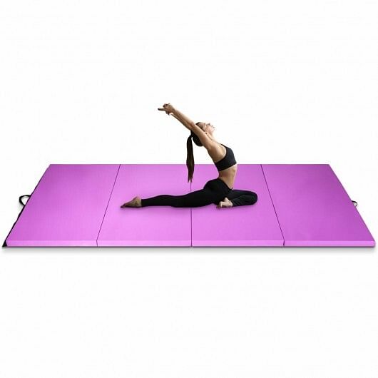 4′ x 10′ x 2″ Folding Gymnastics Tumbling Gym Mat-Pink