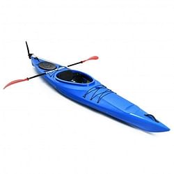 Category: Dropship Sporting & Exercise, SKU #SP37772, Title: Single Sit-in Kayak Fishing Kayak Boat With Paddle and Detachable Rudder-Blue
