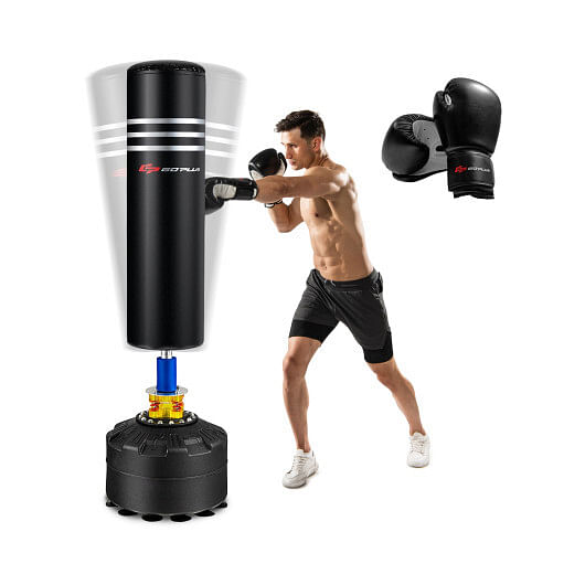 70 Inch Freestanding Punching Boxing Bag with 12 Suction Cup Base