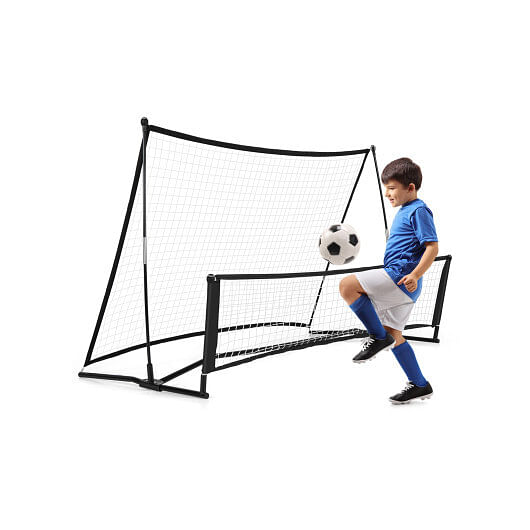 2-in-1 Portable Soccer Rebounder Net with Carrying Bag